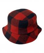TENDERLOINテンダーロイン）の古着「バッファローチェックバケットハット」｜レッド×ブラック