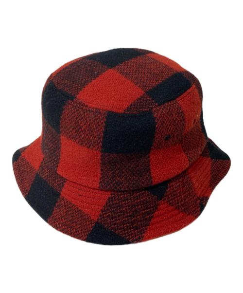 TENDERLOIN（テンダーロイン）TENDERLOIN (テンダーロイン) バッファローチェックバケットハット レッド×ブラック サイズ:Lの古着・服飾アイテム