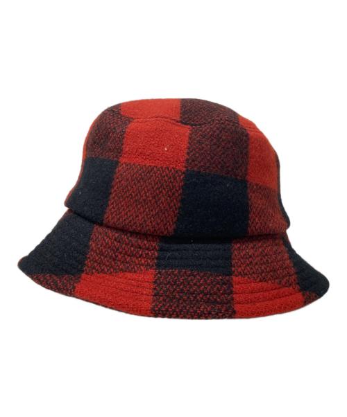 TENDERLOIN（テンダーロイン）TENDERLOIN (テンダーロイン) バッファローチェックバケットハット レッド×ブラック サイズ:Lの古着・服飾アイテム