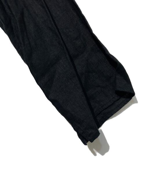 journal standard luxe（ジャーナルスタンダード ラックス）JOURNAL STANDARD LUXE (ジャーナルスタンダード リュクス) リネンワッシャー スキッパーシャツ ブラック サイズ:FREEの古着・服飾アイテム