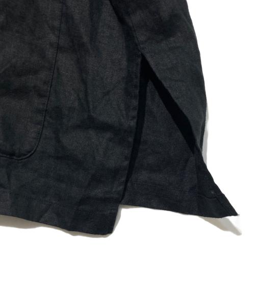 journal standard luxe（ジャーナルスタンダード ラックス）JOURNAL STANDARD LUXE (ジャーナルスタンダード リュクス) リネンワッシャー スキッパーシャツ ブラック サイズ:FREEの古着・服飾アイテム