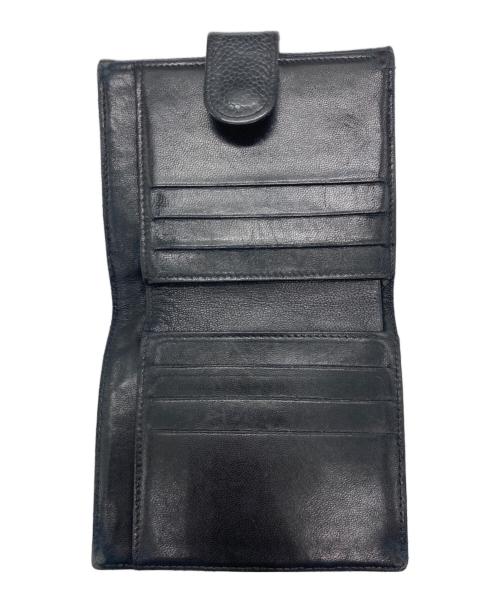 CHANEL（シャネル）CHANEL (シャネル) キャビアスキン2つ折り財布 ブラックの古着・服飾アイテム