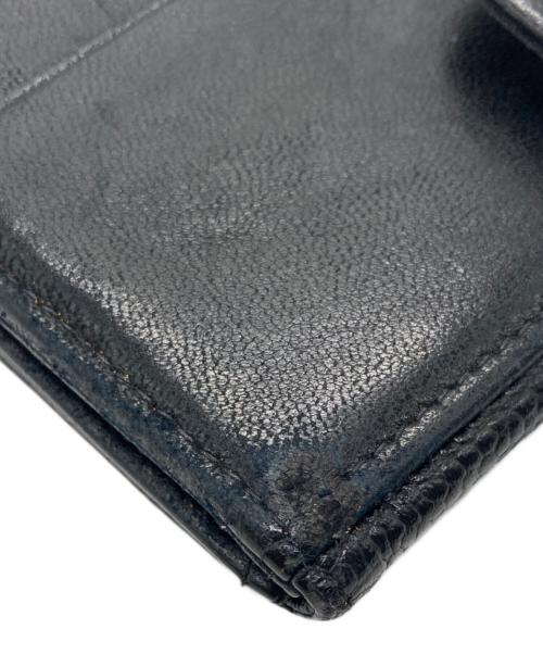 CHANEL（シャネル）CHANEL (シャネル) キャビアスキン2つ折り財布 ブラックの古着・服飾アイテム