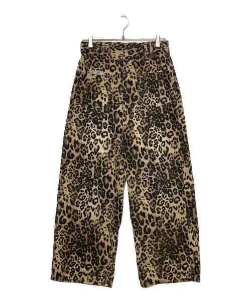 BEEDEN（ビーデン）BEEDEN (ビーデン) LEOPARD PRINT WIDE STRAIGHT/レオパードプリント ブラウン サイズ:Sの古着・服飾アイテム