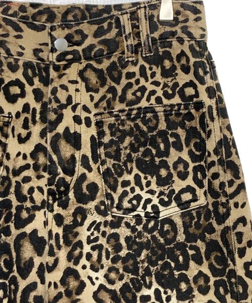 BEEDEN（ビーデン）BEEDEN (ビーデン) LEOPARD PRINT WIDE STRAIGHT/レオパードプリント ブラウン サイズ:Sの古着・服飾アイテム