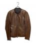 BURBERRY BLACK LABEL（バーバリーブラックレーベル）の古着「ラムレザージャケット」｜ブラウン