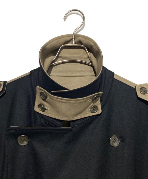 stein（シュタイン）stein (シュタイン) OVERSIZED DOUBLE LAPELLED TRENCH COAT カーキ×ブラック サイズ:Sの古着・服飾アイテム
