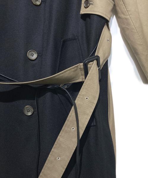 stein（シュタイン）stein (シュタイン) OVERSIZED DOUBLE LAPELLED TRENCH COAT カーキ×ブラック サイズ:Sの古着・服飾アイテム