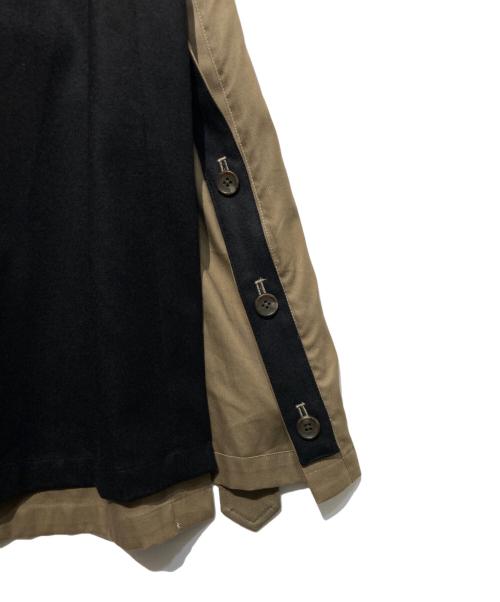 stein（シュタイン）stein (シュタイン) OVERSIZED DOUBLE LAPELLED TRENCH COAT カーキ×ブラック サイズ:Sの古着・服飾アイテム