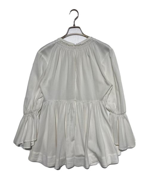 anuans（アニュアンス）anuans (アニュアンス) ギャザーテントフレアブラウス ホワイト サイズ:Freeの古着・服飾アイテム