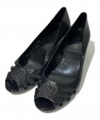 GUCCIグッチ）の古着「ラバーヒールパンプス」｜ブラック