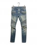 BALMAINバルマン）の古着「バイカーデニム」｜ブルー