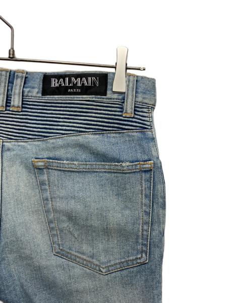 BALMAIN（バルマン）BALMAIN (バルマン) バイカーデニム ブルー サイズ:w27の古着・服飾アイテム