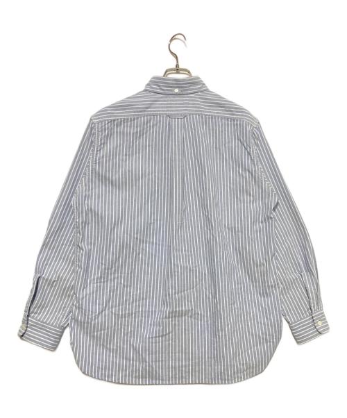 nanamica（ナナミカ）nanamica (ナナミカ) Button Down Stripe Wind Shirt グレー サイズ:ＸＳの古着・服飾アイテム