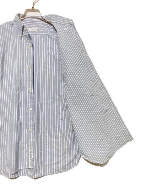 nanamica（ナナミカ）nanamica (ナナミカ) Button Down Stripe Wind Shirt グレー サイズ:ＸＳの古着・服飾アイテム