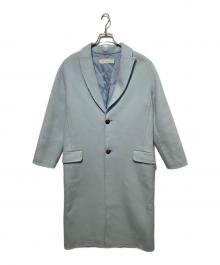 GALERIE VIE（ギャルリーヴィー）の古着「ウールライトメルトンオーバーサイズチェスターコート」｜ブルー