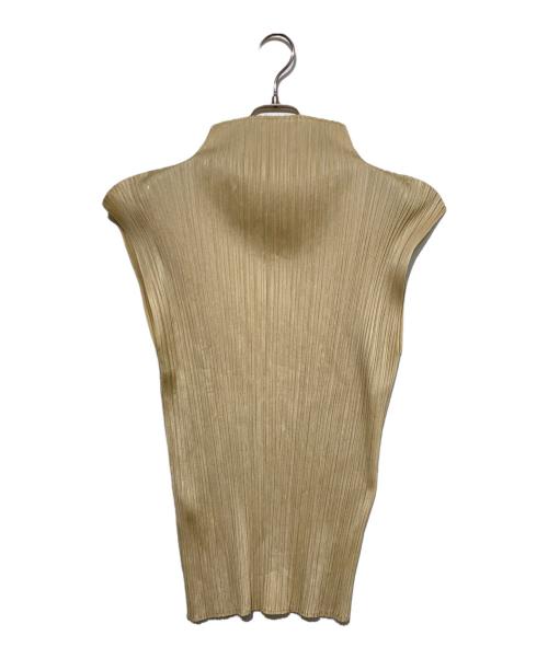 PLEATS PLEASE（プリーツプリーズ）PLEATS PLEASE (プリーツプリーズ) プリーツノースリーブブラウス アイボリー サイズ:4の古着・服飾アイテム