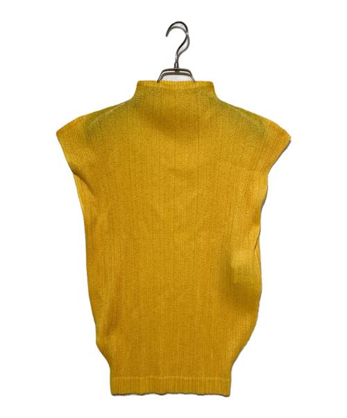 PLEATS PLEASE（プリーツプリーズ）PLEATS PLEASE (プリーツプリーズ) プリーツノースリーブカットソー イエロー サイズ:3 未使用品の古着・服飾アイテム