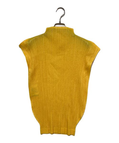 PLEATS PLEASE（プリーツプリーズ）PLEATS PLEASE (プリーツプリーズ) プリーツノースリーブカットソー イエロー サイズ:3 未使用品の古着・服飾アイテム