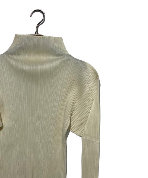 PLEATS PLEASE（プリーツプリーズ）PLEATS PLEASE (プリーツプリーズ) プリーツハイネックカットソー アイボリー サイズ:3の古着・服飾アイテム