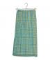 PLEATS PLEASE (プリーツプリーズ) チェックプリーツロングスカート ブルー×グリーン サイズ:4 未使用品：18000円