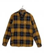 FRED PERRYフレッドペリー）の古着「長袖シャツ」｜ブラウン