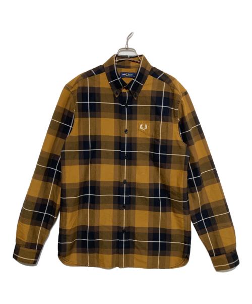 FRED PERRY（フレッドペリー）FRED PERRY (フレッドペリー) 長袖シャツ ブラウン サイズ:Ｍの古着・服飾アイテム
