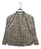 amherstアムハースト）の古着「リバティプリントブラウス」｜ホワイト×グリーン