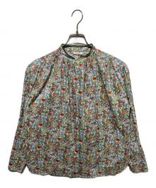 amherst（アムハースト）の古着「リバティプリントブラウス」｜ホワイト×グリーン