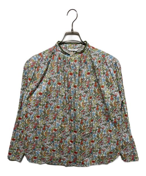 amherst（アムハースト）amherst (アムハースト) リバティプリントブラウス ホワイト×グリーン サイズ:Mの古着・服飾アイテム