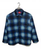 SUPREMEシュプリーム）の古着「Shadow Plaid Fleece Shirt」｜ブルー
