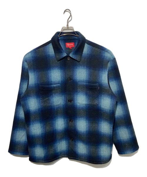 SUPREME（シュプリーム）Supreme (シュプリーム) Shadow Plaid Fleece Shirt ブルー サイズ:Lの古着・服飾アイテム