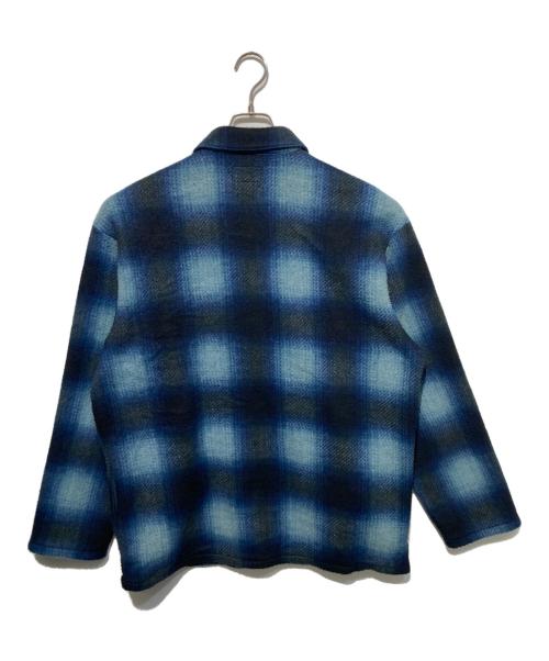 SUPREME（シュプリーム）Supreme (シュプリーム) Shadow Plaid Fleece Shirt ブルー サイズ:Lの古着・服飾アイテム