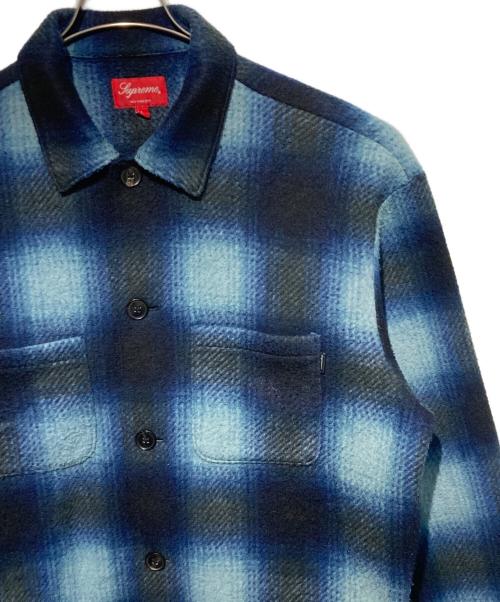 SUPREME（シュプリーム）Supreme (シュプリーム) Shadow Plaid Fleece Shirt ブルー サイズ:Lの古着・服飾アイテム