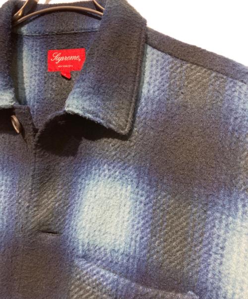 SUPREME（シュプリーム）Supreme (シュプリーム) Shadow Plaid Fleece Shirt ブルー サイズ:Lの古着・服飾アイテム