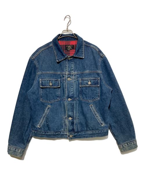 RRL（ダブルアールエル）RRL (ダブルアールエル) 裏チェックバックストラップGジャン ブルー サイズ:Lの古着・服飾アイテム