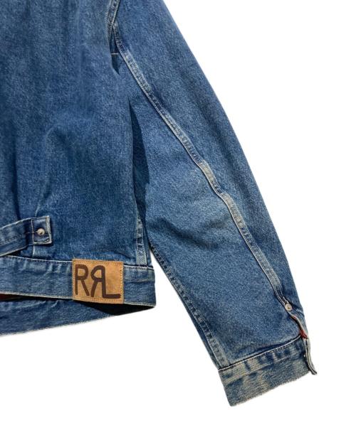RRL（ダブルアールエル）RRL (ダブルアールエル) 裏チェックバックストラップGジャン ブルー サイズ:Lの古着・服飾アイテム