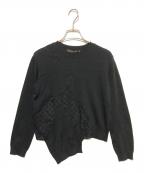 UNDERCOVERアンダーカバー）の古着「ひび割れニット」｜ブラック