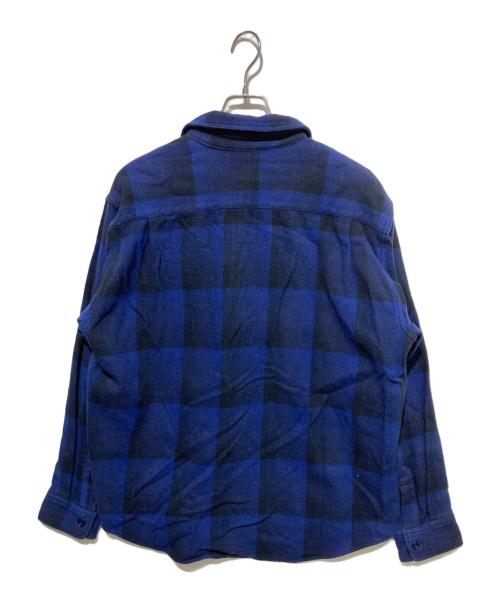 SUGAR CANE（シュガーケーン）SUGAR CANE (シュガーケーン) 8/2 HEAVY TWILL OMBRE CHECK WORK SHIRT ネイビー×ブラック サイズ:Lの古着・服飾アイテム