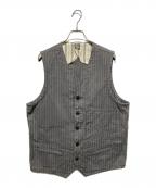 SUGAR CANEシュガーケーン）の古着「9oz.COVERT STRIPE WORK VEST」｜グレー