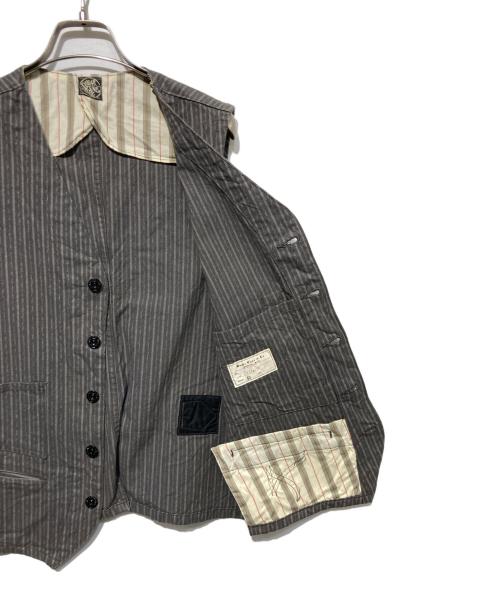 SUGAR CANE（シュガーケーン）SUGAR CANE (シュガーケーン) 9oz.COVERT STRIPE WORK VEST グレー サイズ:40の古着・服飾アイテム