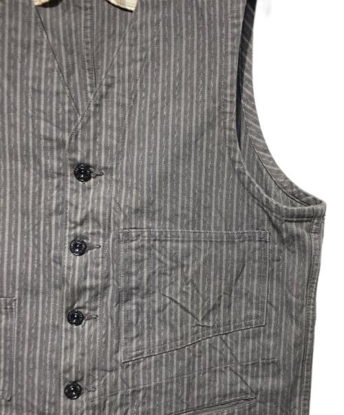 SUGAR CANE（シュガーケーン）SUGAR CANE (シュガーケーン) 9oz.COVERT STRIPE WORK VEST グレー サイズ:40の古着・服飾アイテム