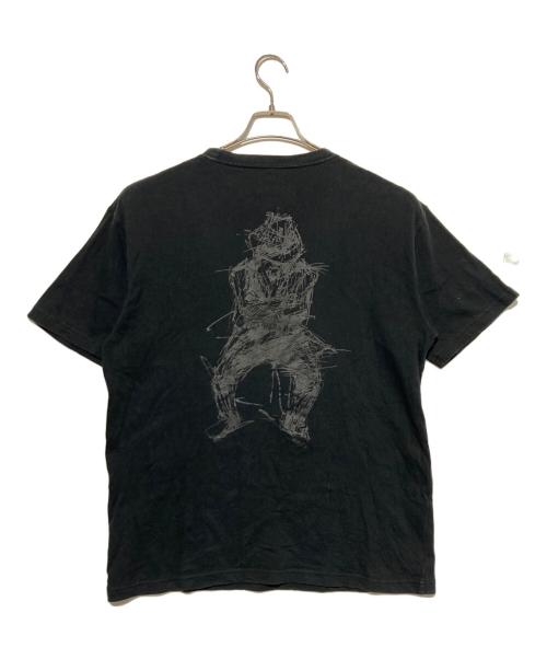 New Era（ニューエラ）New Era (ニューエラ) YOHJI YAMAMOTO (ヨウジヤマモト) 21SS S/S YY PRINT COTTON TE ブラック サイズ:Lの古着・服飾アイテム