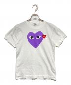 PLAY COMME des GARCONSプレイコムデギャルソン）の古着「ハートプリントTシャツ」｜ホワイト