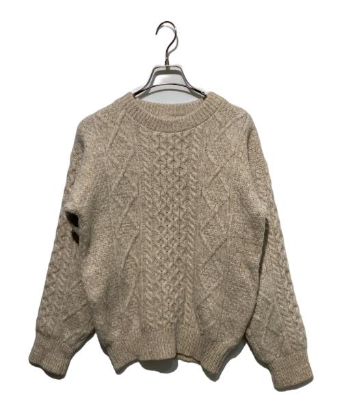 L.L.Bean（エルエルビーン）L.L.Bean (エルエルビーン) オールドケーブルニット ベージュ サイズ:Mの古着・服飾アイテム