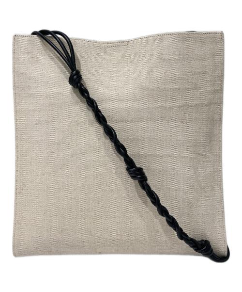 JIL SANDER（ジルサンダー）JIL SANDER (ジルサンダー) Medium タングル ショルダーバッグ ベージュ×ブラックの古着・服飾アイテム