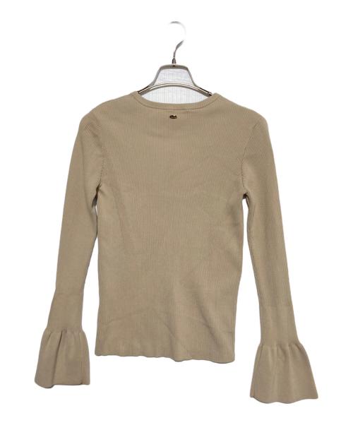 anuans（アニュアンス）anuans (アニュアンス) スリーブフレアシンプルニット ベージュ サイズ:Freeの古着・服飾アイテム
