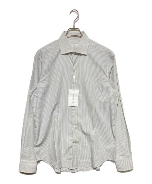 Salvatore Ferragamo（サルヴァトーレ フェラガモ）Salvatore Ferragamo (サルヴァトーレ フェラガモ) 長袖シャツ グレー サイズ:40の古着・服飾アイテム
