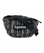 SUPREMEシュプリーム）の古着「Woven Stripe Waist Bag」｜ブラック×グレー