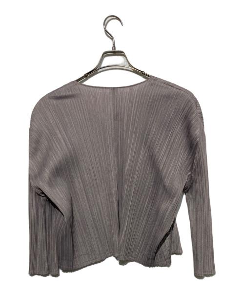 PLEATS PLEASE（プリーツプリーズ）PLEATS PLEASE (プリーツプリーズ) プリーツカーディガン グレー サイズ:3の古着・服飾アイテム